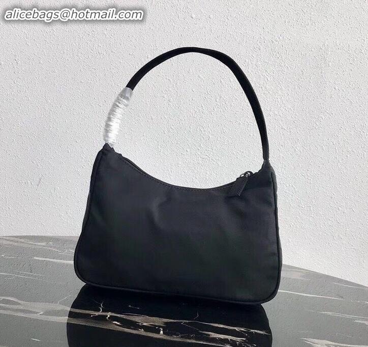 Traditional Discount Prada Nylon Hobo Bag MV515 Black 2019