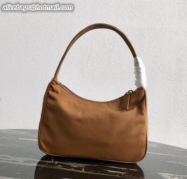 Luxurious Prada Nylon Hobo Bag MV515 Brown 2019