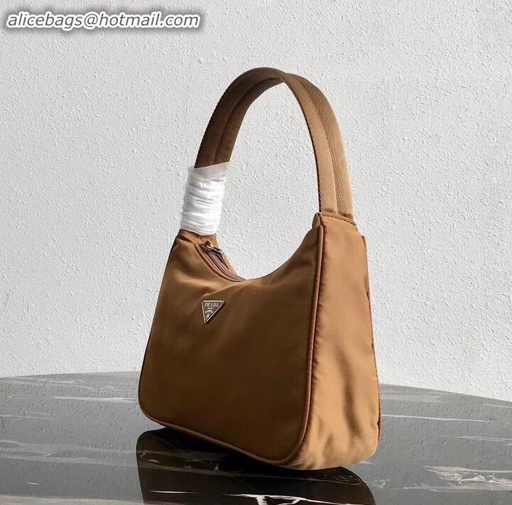 Luxurious Prada Nylon Hobo Bag MV515 Brown 2019