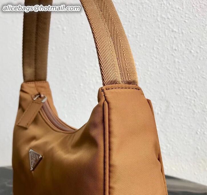 Luxurious Prada Nylon Hobo Bag MV515 Brown 2019