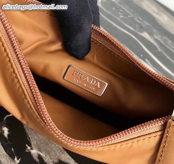 Luxurious Prada Nylon Hobo Bag MV515 Brown 2019