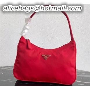 Well Crafted Prada Nylon Hobo Bag MV515 Red 2019