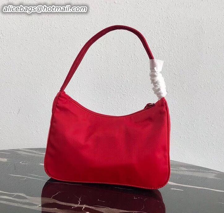 Well Crafted Prada Nylon Hobo Bag MV515 Red 2019