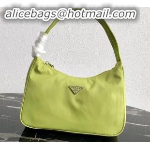 Luxury Prada Nylon Hobo Bag MV515 Green 2019