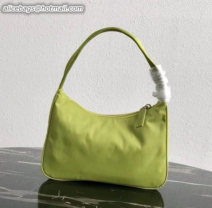 Luxury Prada Nylon Hobo Bag MV515 Green 2019