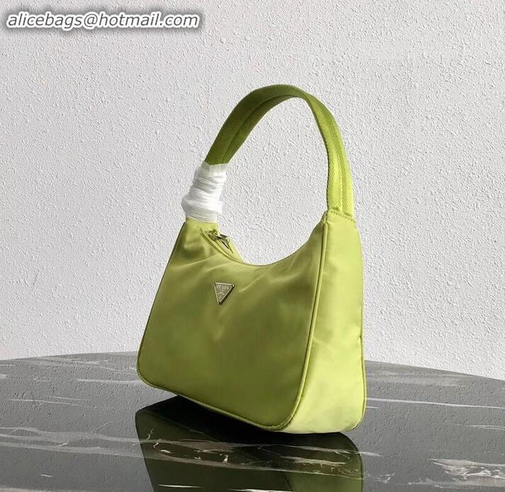 Luxury Prada Nylon Hobo Bag MV515 Green 2019