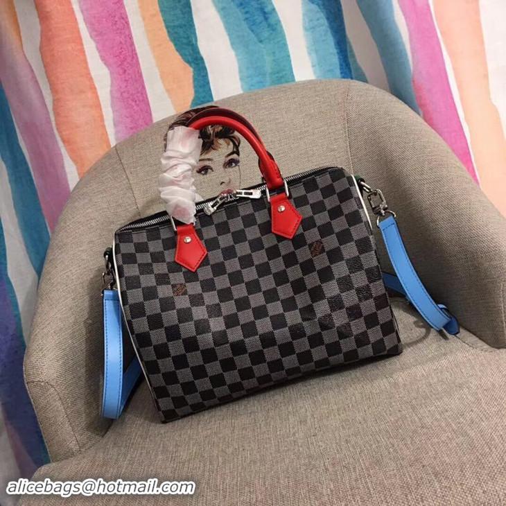 Top Quality Louis Vuitton Speedy Bandouliere Damier 30 N70949 Black/White