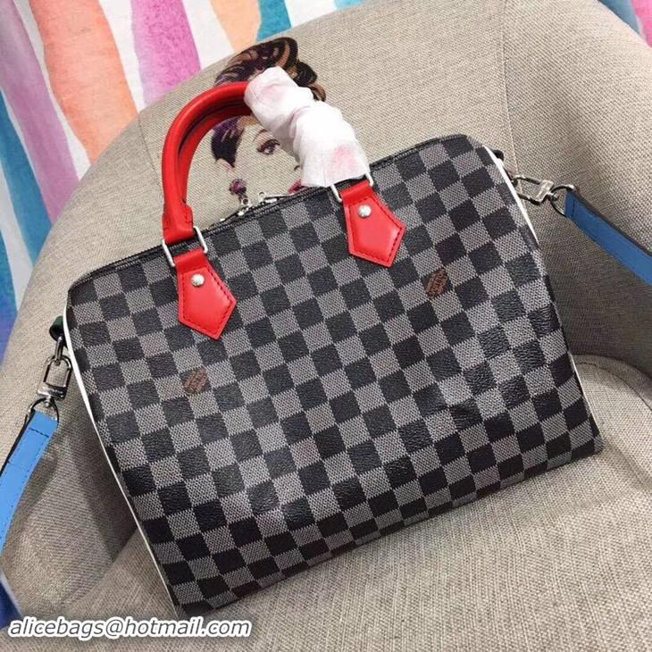 Top Quality Louis Vuitton Speedy Bandouliere Damier 30 N70949 Black/White