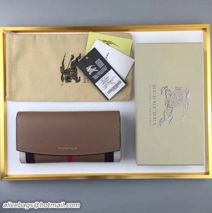 Grade Promotion Burberry Calfskin Leather Clutch Bag 3957 Camel