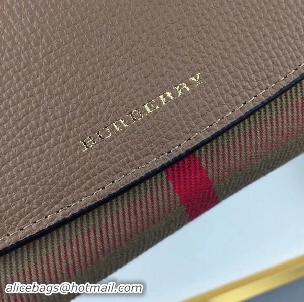 Grade Promotion Burberry Calfskin Leather Clutch Bag 3957 Camel