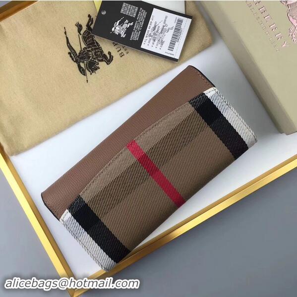 Grade Promotion Burberry Calfskin Leather Clutch Bag 3957 Camel