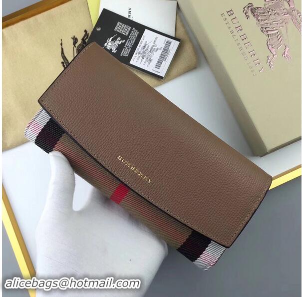 Grade Promotion Burberry Calfskin Leather Clutch Bag 3957 Camel