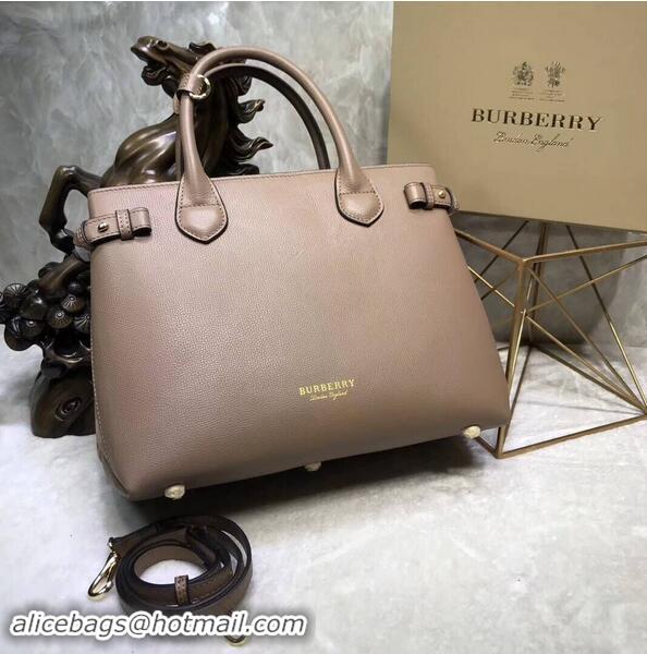 Perfect Promotion Design BurBerry Leather Tote Bag 5559 Apricot