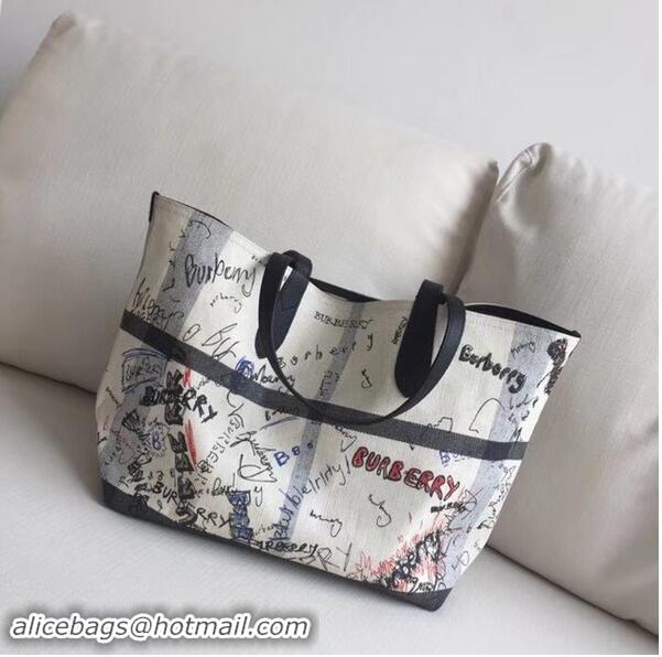 New Style Promotional BurBerry Tote Shopping Bags BU5549 White