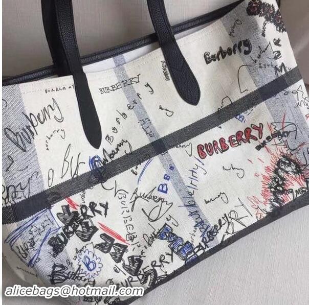 New Style Promotional BurBerry Tote Shopping Bags BU5549 White