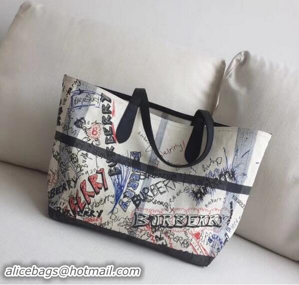 New Style Promotional BurBerry Tote Shopping Bags BU5549 White