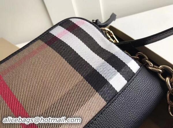 Good Quality Burberry Calfskin Leather Should Bag 41711 black