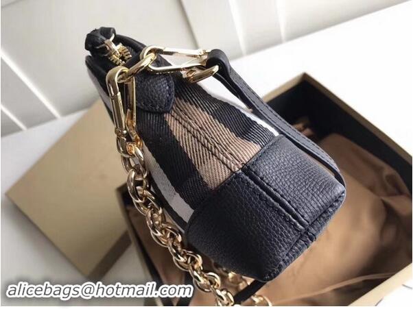 Good Quality Burberry Calfskin Leather Should Bag 41711 black