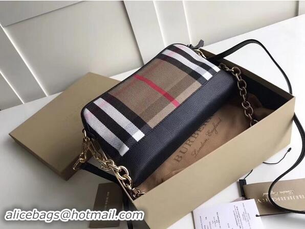 Good Quality Burberry Calfskin Leather Should Bag 41711 black