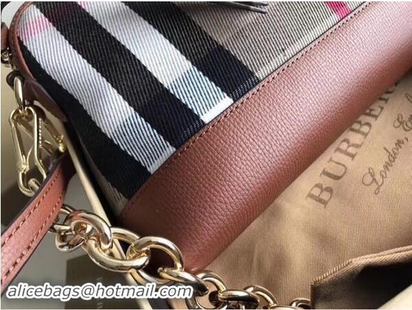 Big Discount Burberry Calfskin Leather Should Bag 41711 brown