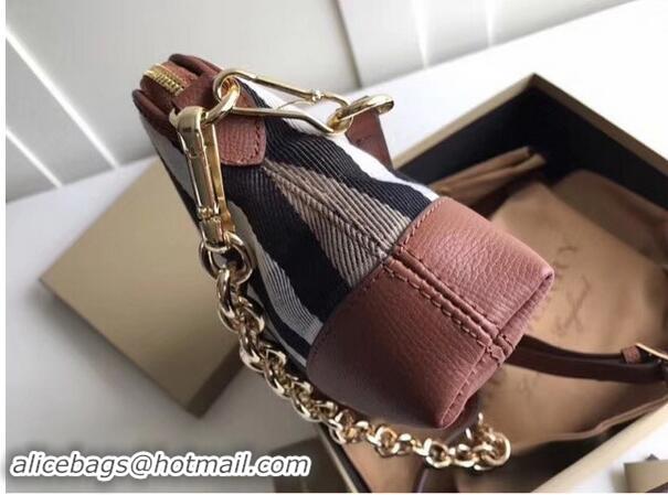 Big Discount Burberry Calfskin Leather Should Bag 41711 brown