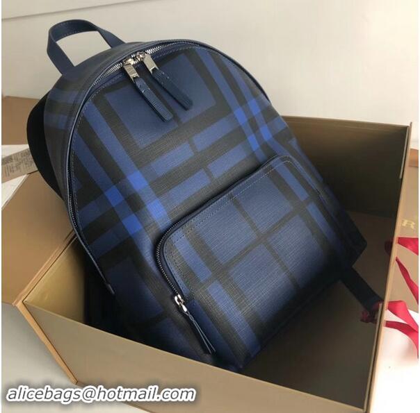 Shop Duplicate Burberry Large Backpack canvas BU41003 blue