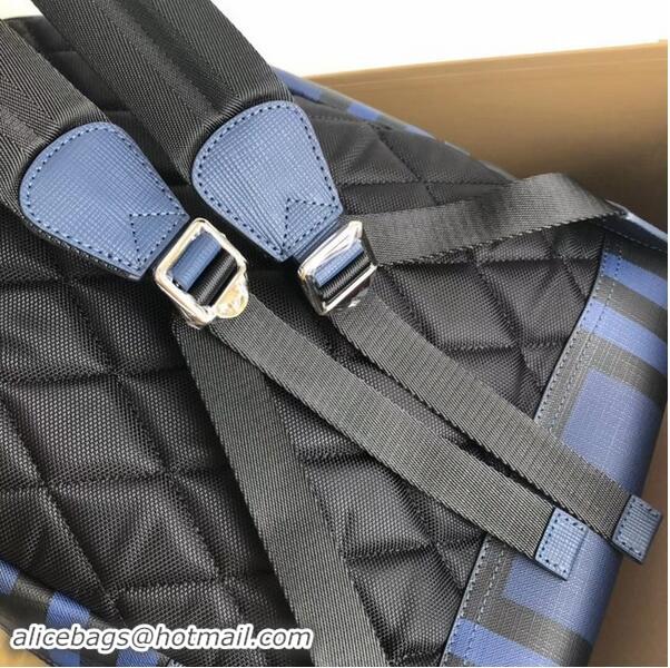 Shop Duplicate Burberry Large Backpack canvas BU41003 blue