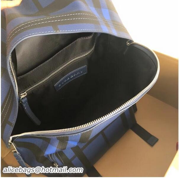 Shop Duplicate Burberry Large Backpack canvas BU41003 blue