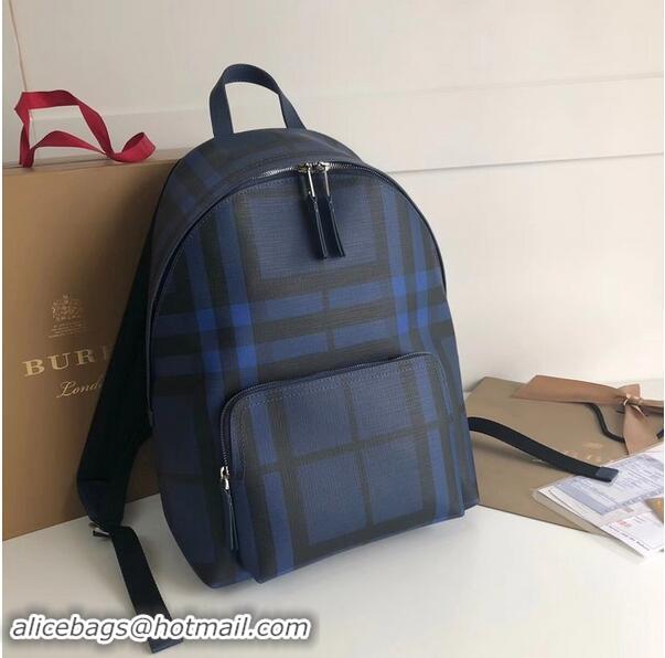 Shop Duplicate Burberry Large Backpack canvas BU41003 blue