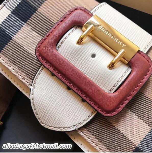 Good Taste BURBERRY Hampshire vintage check leather cross-body bag 24581 white