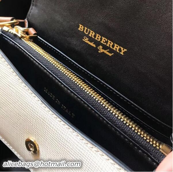 Good Taste BURBERRY Hampshire vintage check leather cross-body bag 24581 white