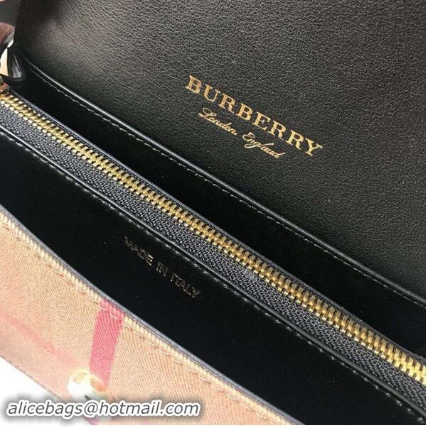 Original Cheap BURBERRY Hampshire vintage check leather cross-body bag 24581 brown