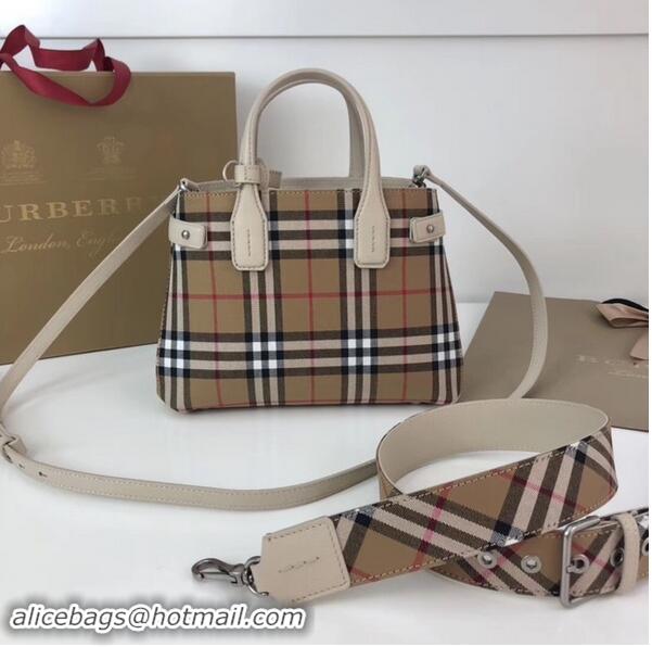 Reproduction BURBERRY Baby Banner checked cross-body bag 10443 white