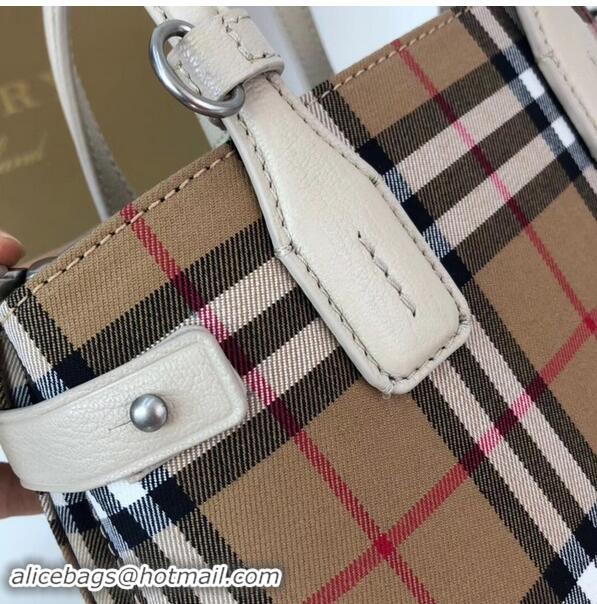 Reproduction BURBERRY Baby Banner checked cross-body bag 10443 white