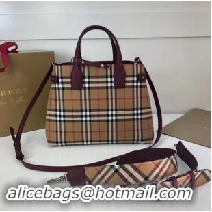 Grade Discount BURBERRY Medium Banner tote bag 3835 Burgundy