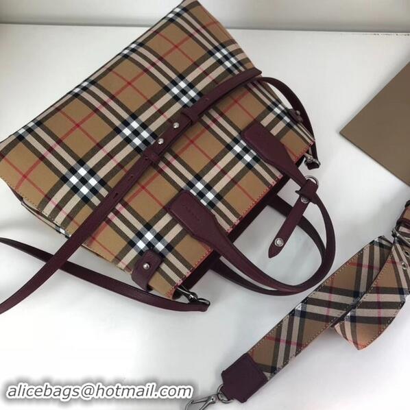 Grade Discount BURBERRY Medium Banner tote bag 3835 Burgundy