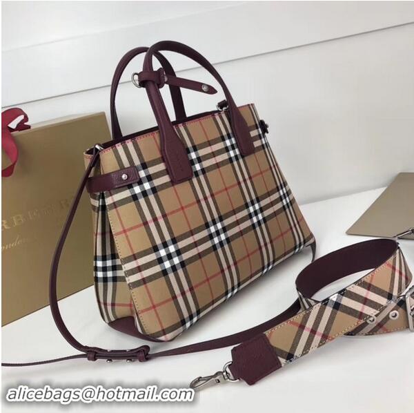 Grade Discount BURBERRY Medium Banner tote bag 3835 Burgundy