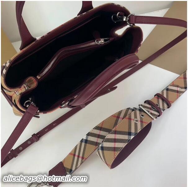 Grade Discount BURBERRY Medium Banner tote bag 3835 Burgundy