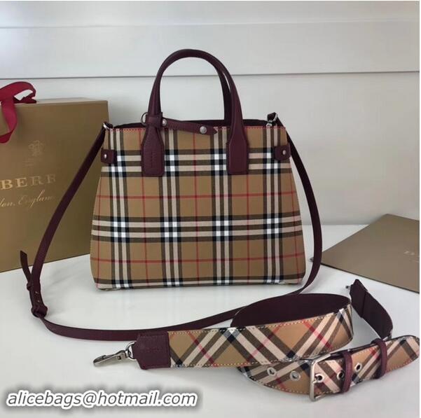 Grade Discount BURBERRY Medium Banner tote bag 3835 Burgundy