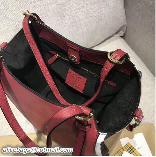 Crafted Low Price BURBERRY The Canter Original Leather Bag 30291 Burgendy