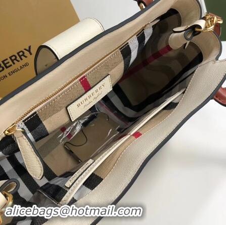 Expensive Grade BURBERRY Medium Banner tote bag 0221 white