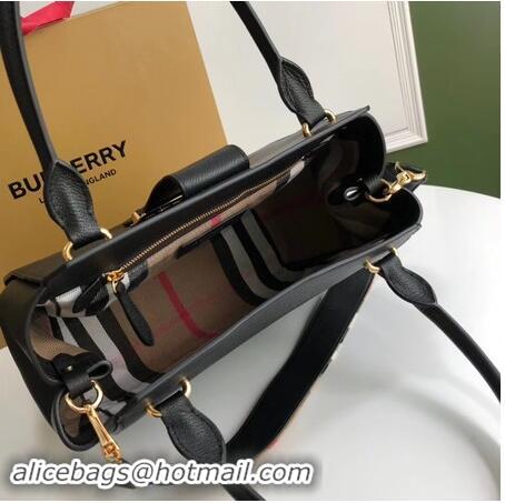 Refined BURBERRY Medium Banner tote bag 0221 black