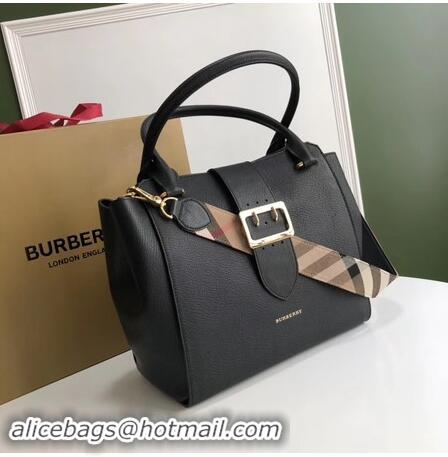 Refined BURBERRY Medium Banner tote bag 0221 black