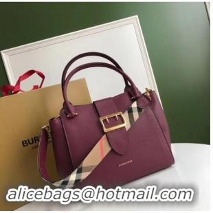 Perfect Quality BURBERRY Medium Banner tote bag 0221 Burgendy