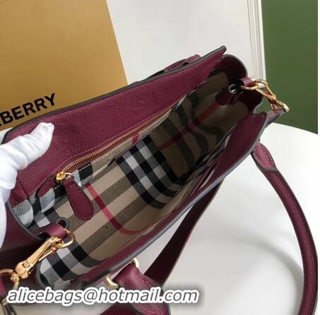 Perfect Quality BURBERRY Medium Banner tote bag 0221 Burgendy