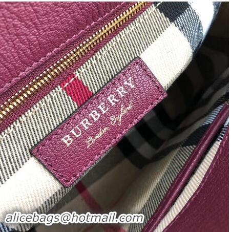 Perfect Quality BURBERRY Medium Banner tote bag 0221 Burgendy