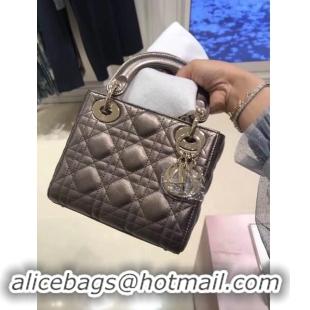 Grade Quality MINI LADY DIOR-TAS VAN LAMSLEER CAL44500 Silver gray