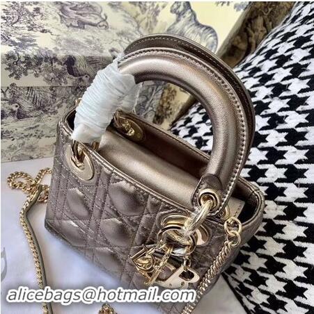 Grade Quality MINI LADY DIOR-TAS VAN LAMSLEER CAL44500 Silver gray