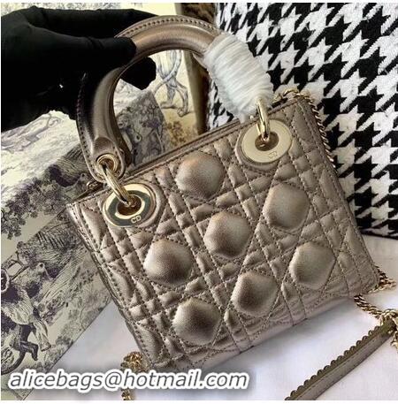 Grade Quality MINI LADY DIOR-TAS VAN LAMSLEER CAL44500 Silver gray