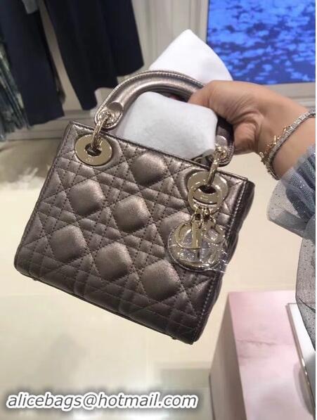 Grade Quality MINI LADY DIOR-TAS VAN LAMSLEER CAL44500 Silver gray